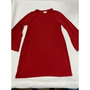 Lou & Grey Womens Red Long Sleeve Rayon Blend Knit Shift Dress Large soft goth